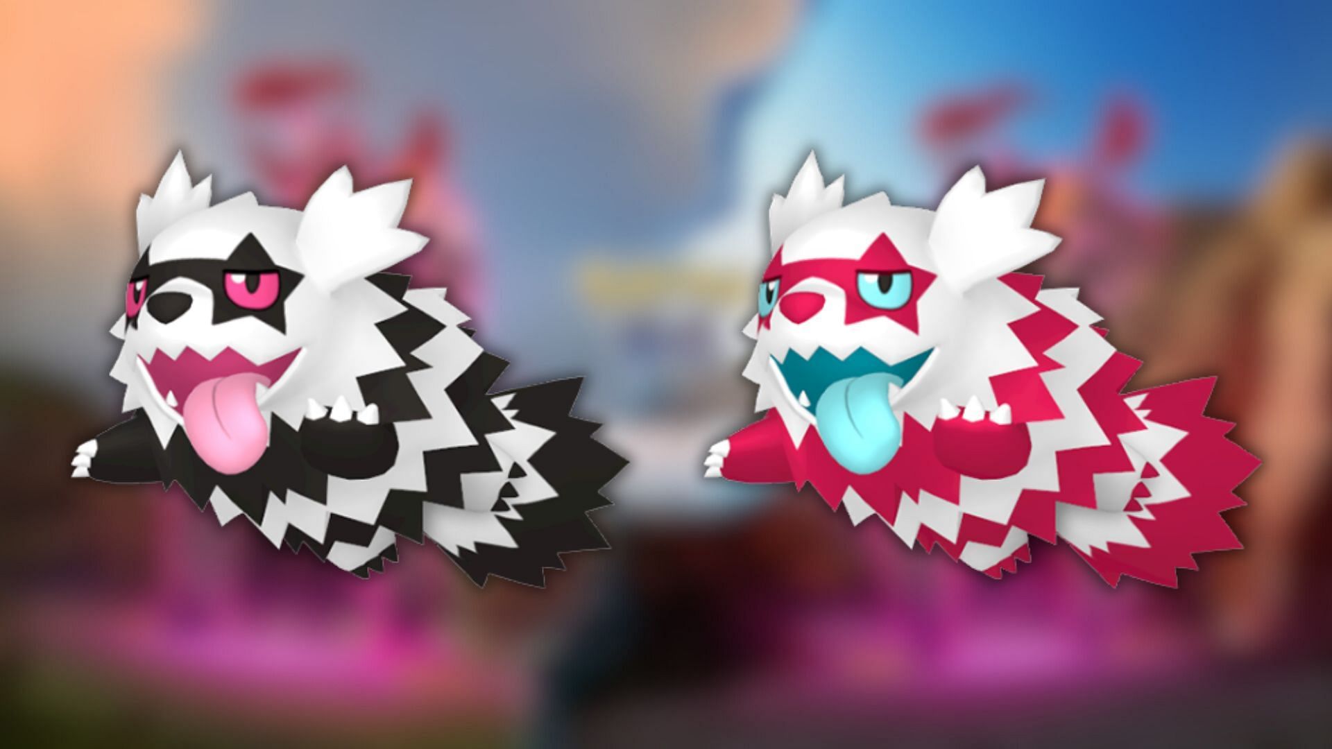 Galarian Zigzagoon and its shiny variant (Image via The Pokemon Company)